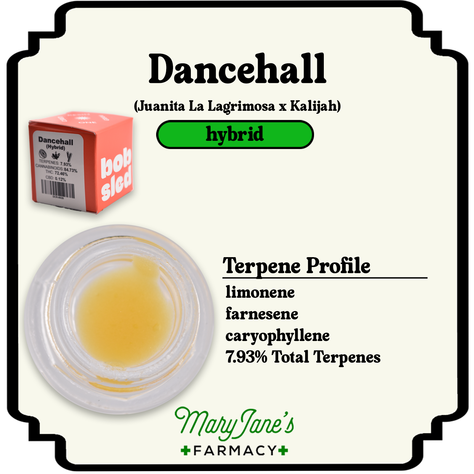 Photograph of product: Dancehall Cured Resin Extract | 1g