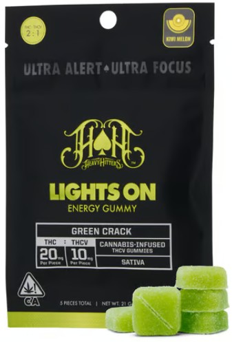 Photograph of product: Green Crack [S]  - 100MG:50MG TH-oui:TH-ouiv Gummies 5PK