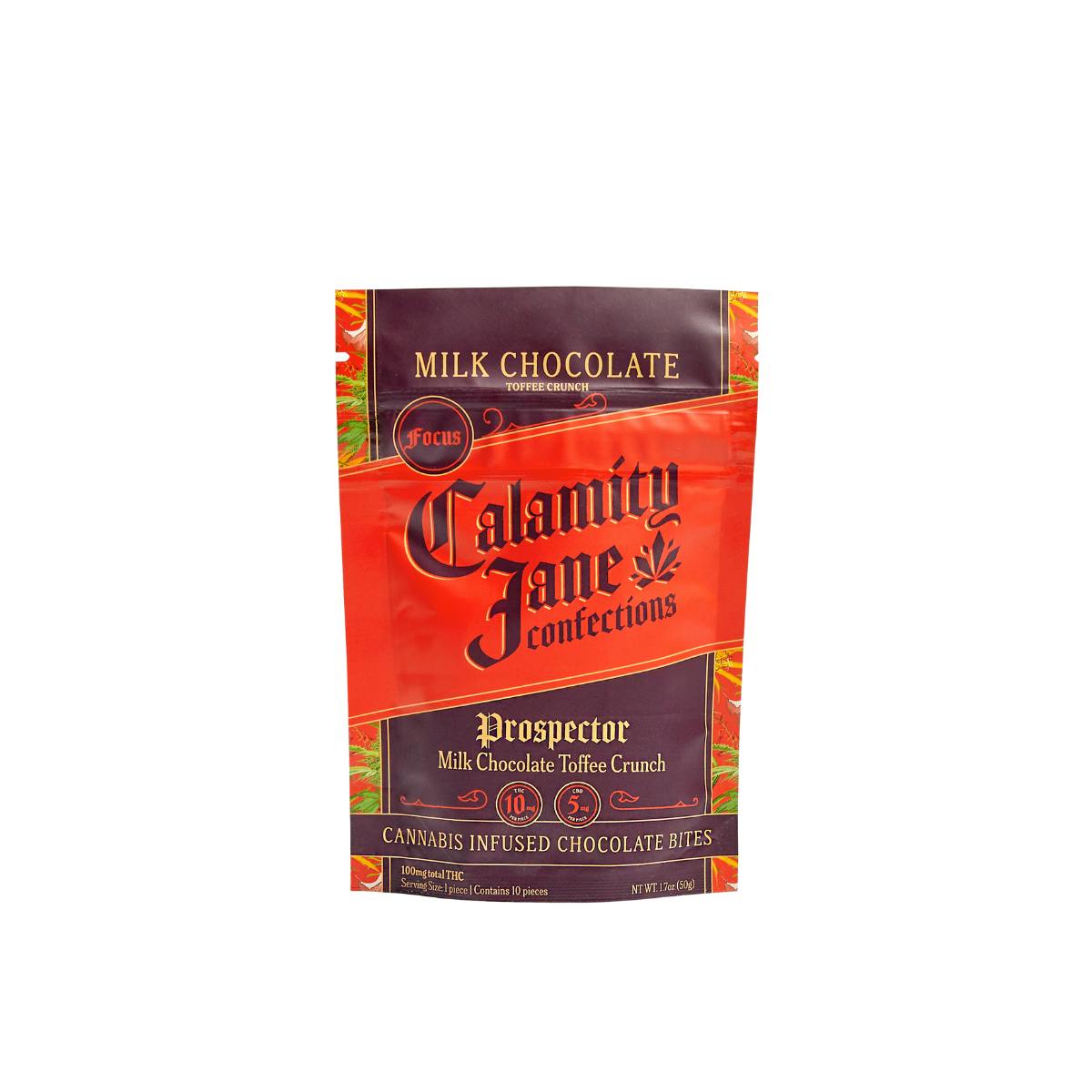 Photograph of Product: Prospector Toffee Milk Chocolate | 10ct. Chocolate | Calamity Jane