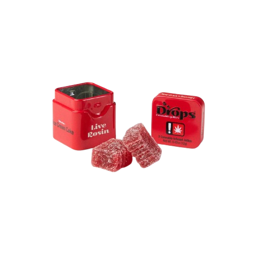 Photograph of product: Drops | Cherry Live Rosin Gummy (2 Piece) | 100mg
