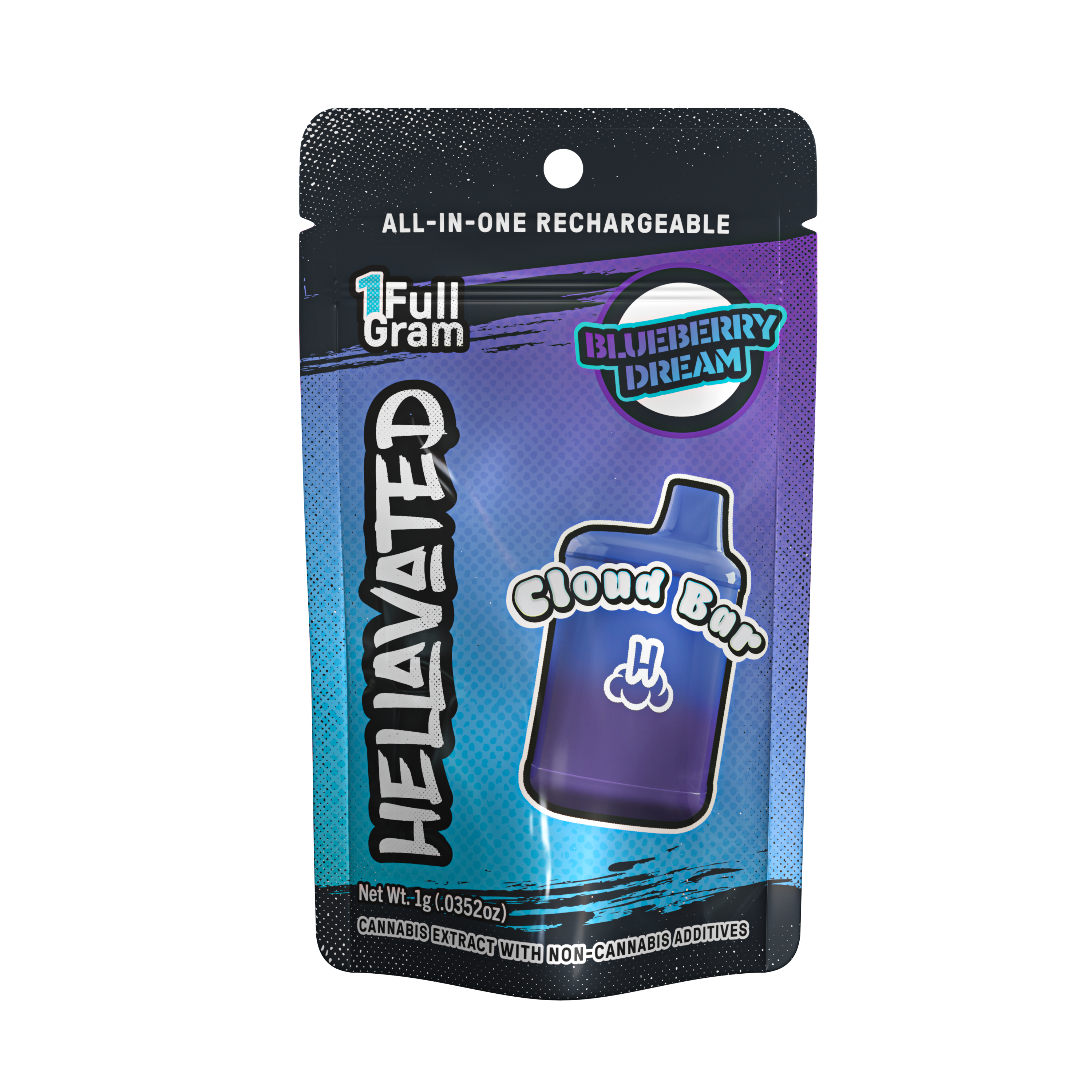 Photograph of product: Blueberry Dream Cloud Bar  Rechargeable Disposable 1g