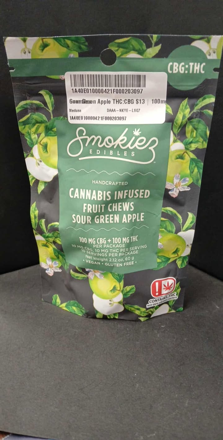 Photograph of product: Sour Green Apple TH-oui:CBG $13 | 100mg 1:1