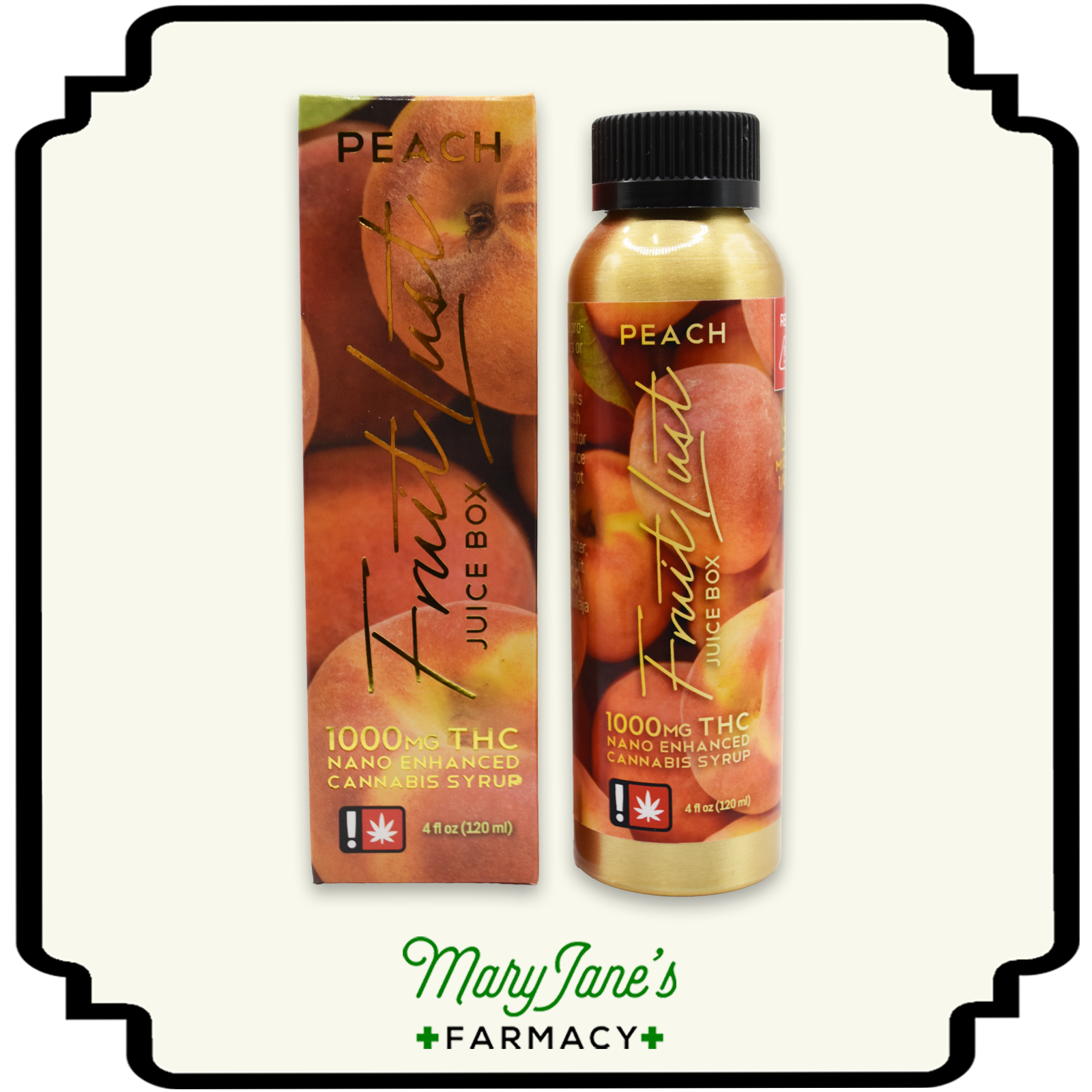 Photograph of product: Peach Juice Box Syrup | 1000mg