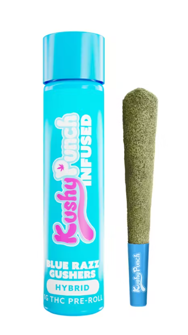 Photograph of product: 1g Infused Preroll | Blue Razz Gushers