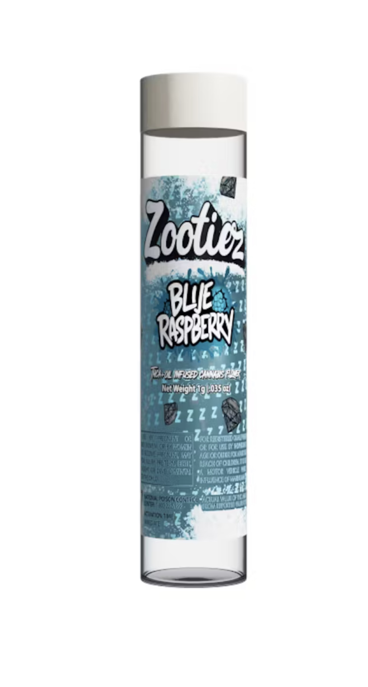 Photograph of product: AU Zooties: Blue Raspberry 1G Infused Preroll