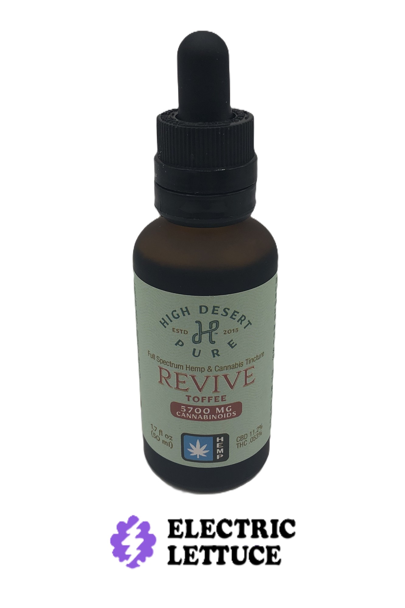 Photograph of product: High Desert Pure Revive CBD Tincture 1.7oz 5000mg
