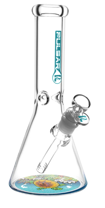 Photograph of product: Pulsar | Turtle Glass Beaker Bong | 10"