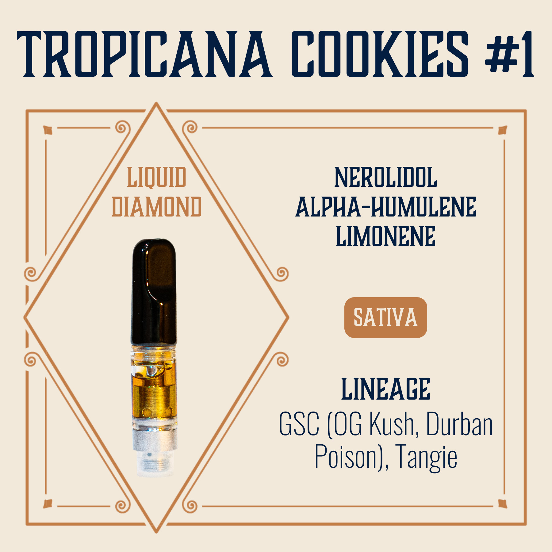 Photograph of product: Tropicana Cookies #1 | Liquid Diamond Cart