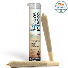Photograph of product: Everything Bagel (I) INFUSED PREROLLS 2pk - Coastal Sun