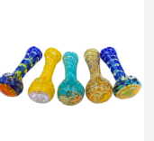 Photograph of product: Frit Head Hand Pipes, Assorted - 5'' - LuvBuds