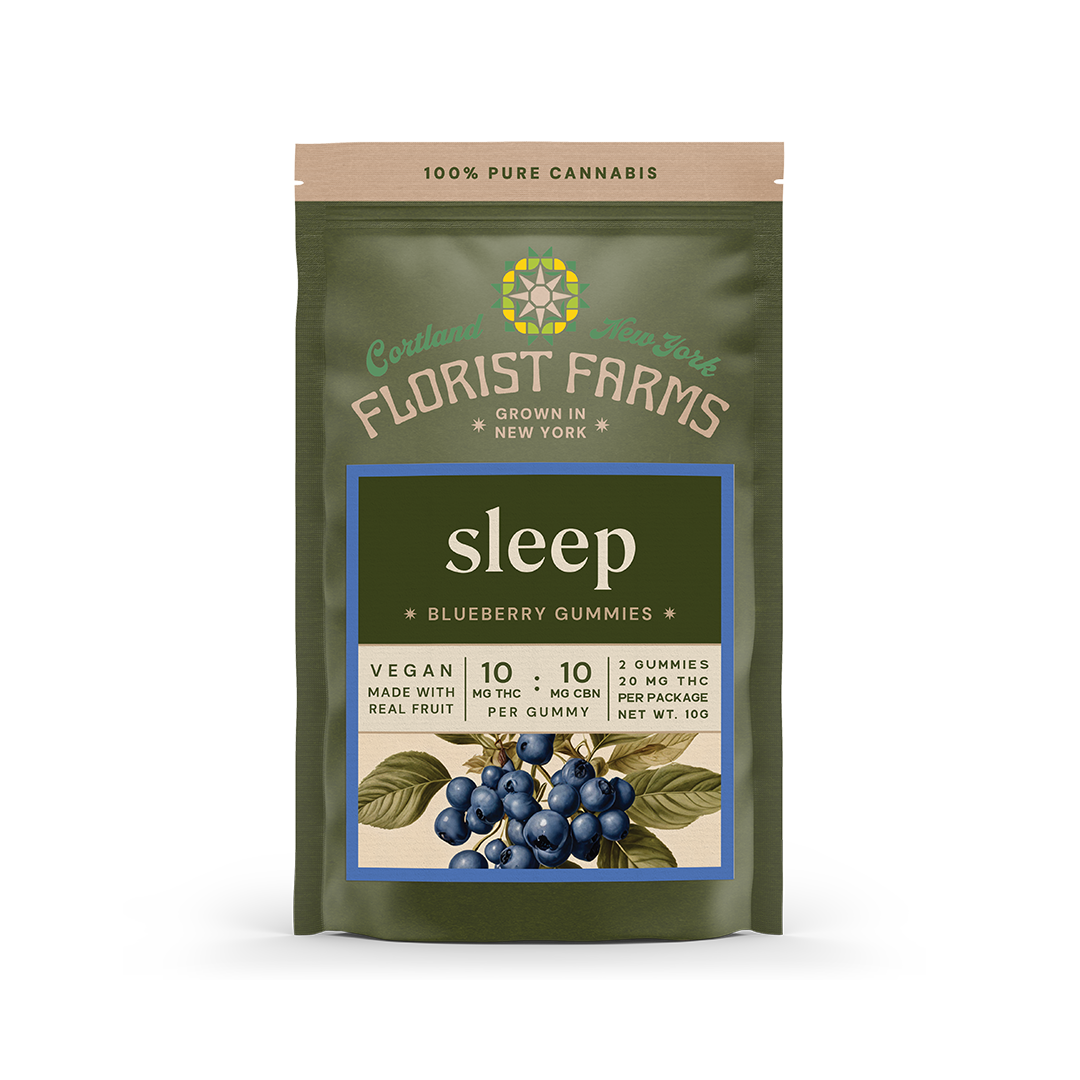 Photograph of product: Florist Farms - SLEEP ( + CBN ) Blueberry Gummy  - 2pk 20mg