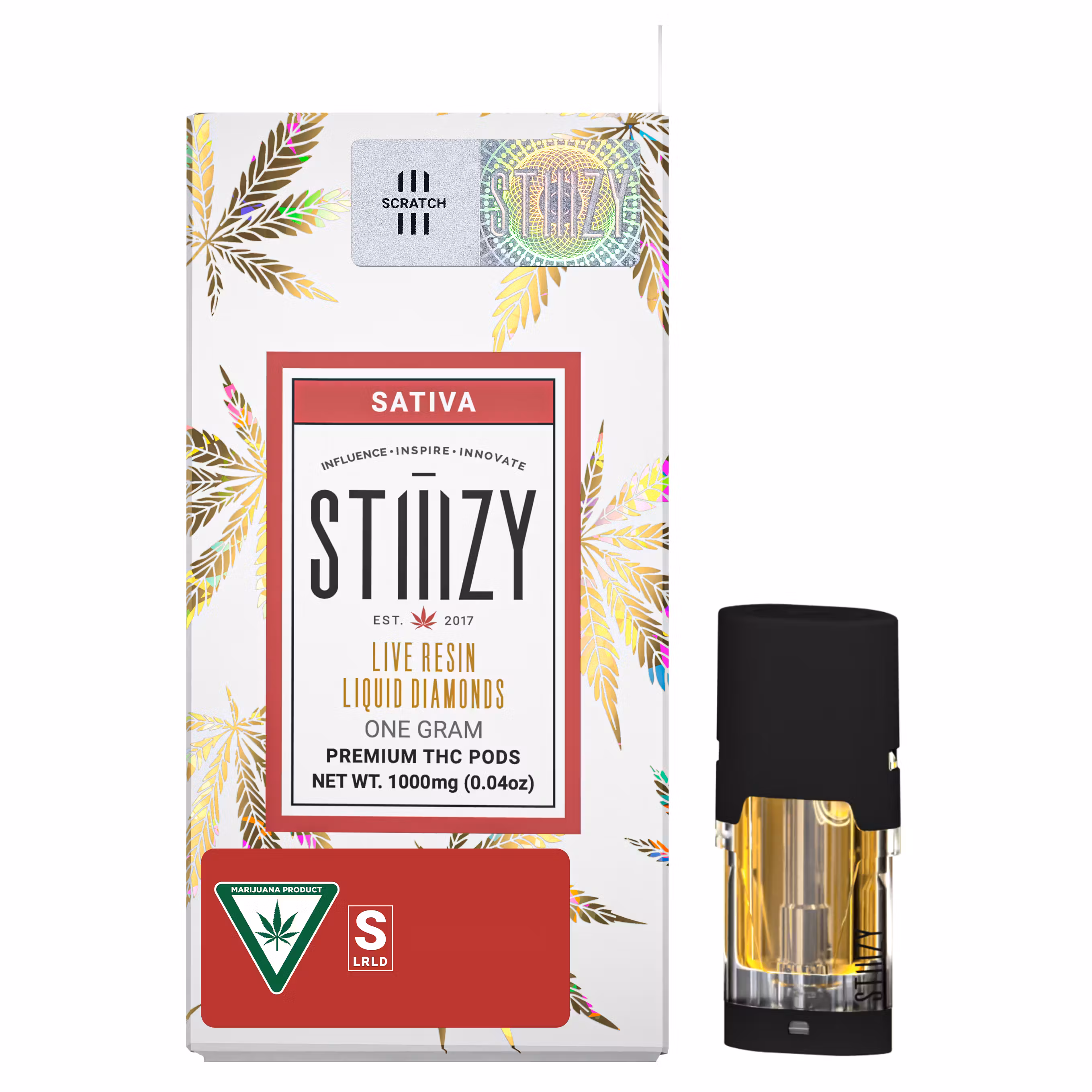 Photograph of product: AU Stiiizy: Green Crack Liquid Diamonds Pod (S)
