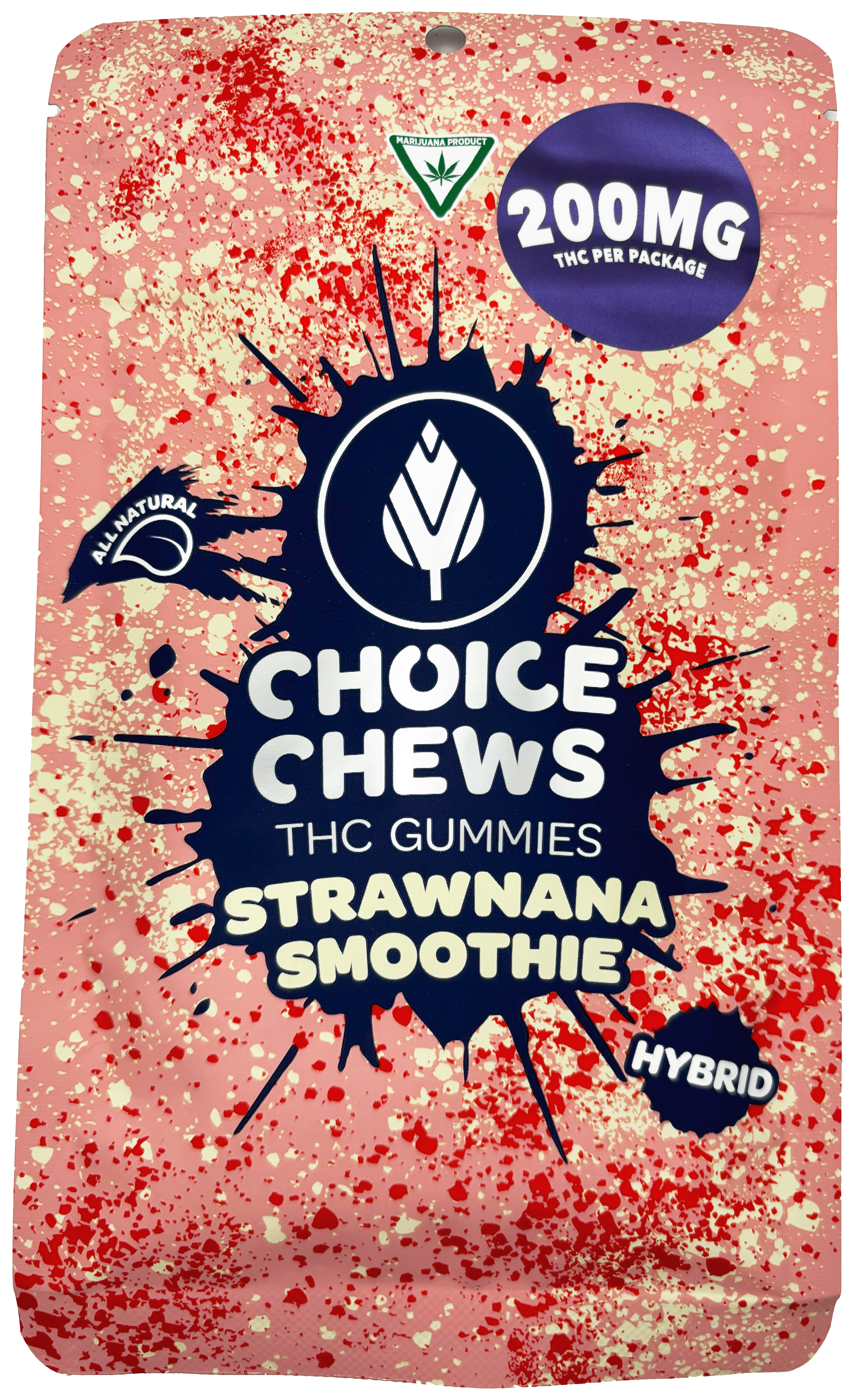 Photograph of product: Choice Chews | Strawnana Smoothie | Gummy Edible | 200mg TH-oui