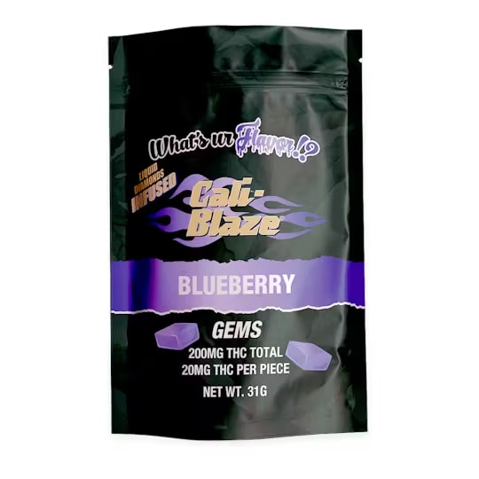 Photograph of product: Cali Blaze - 200MG Liquid Diamond Infused Gems - Blueberry