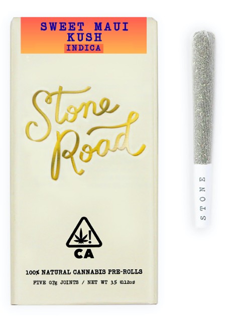 Photograph of product: STONE ROAD SWEET MAUI KUSH PREROLL 5 PACK Oui'd 3.5G