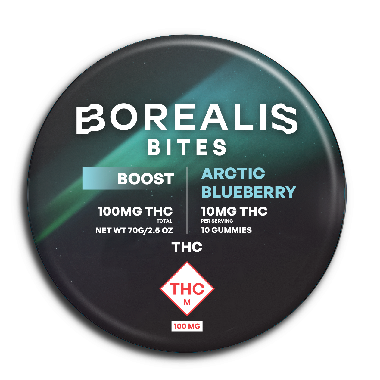 Photograph of product: Arctic Blueberry - Borealis Bites - 100mg Gummies