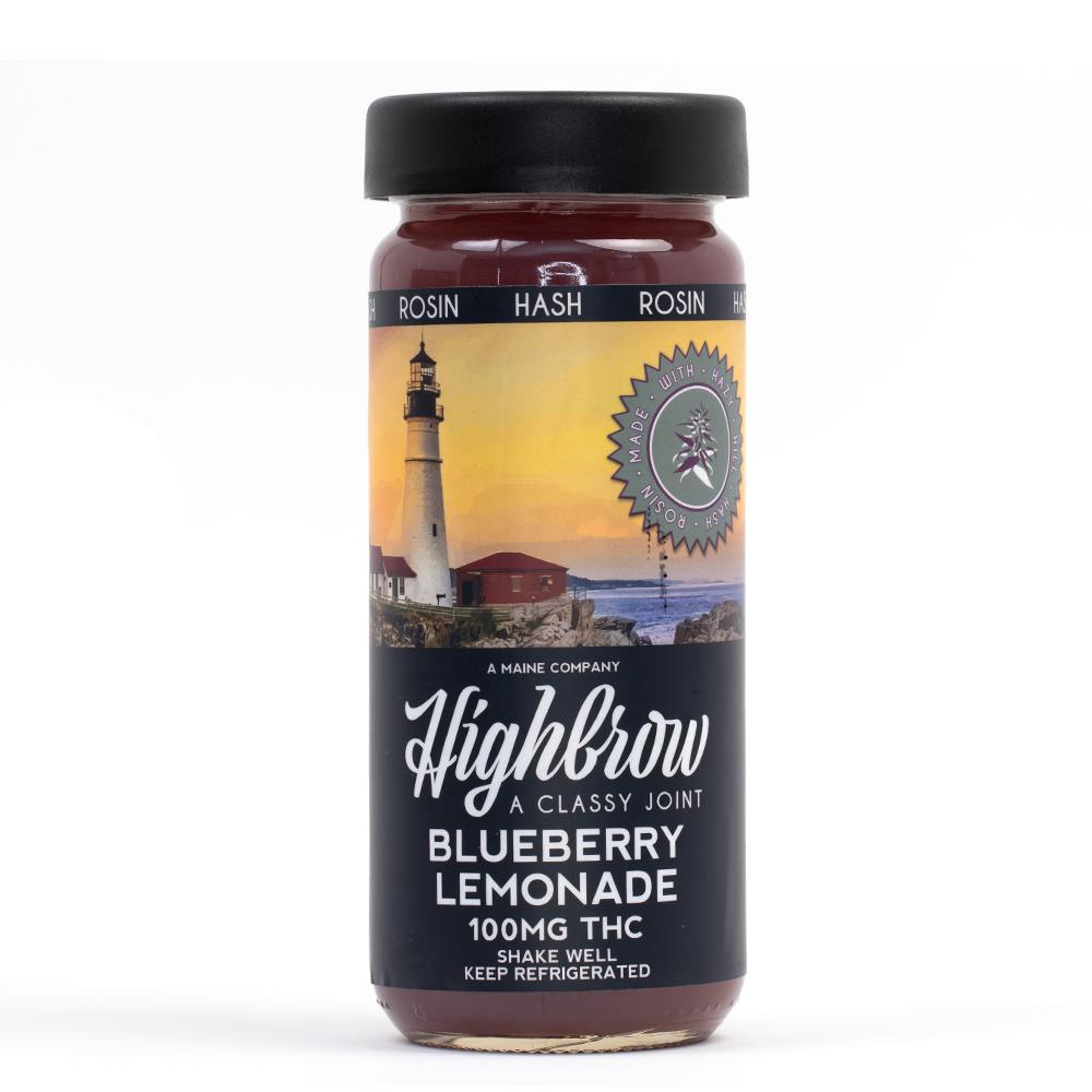 Photograph of product: Highbrow: 100mg Blueberry Lemonade au chocolat Rosin Drink