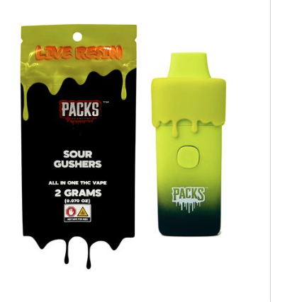 Photograph of product: Sour Gushers - Live Resin Disposable - 2g
