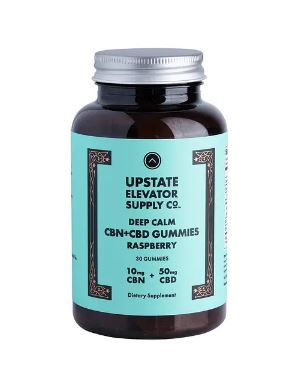 Photograph of product: Deep Calm CBN+CBD Raspberry Gummies 60mg x 30ct