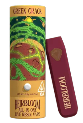 Photograph of product: GREEN CRACK .5G LIVE RESIN ALL IN ONE