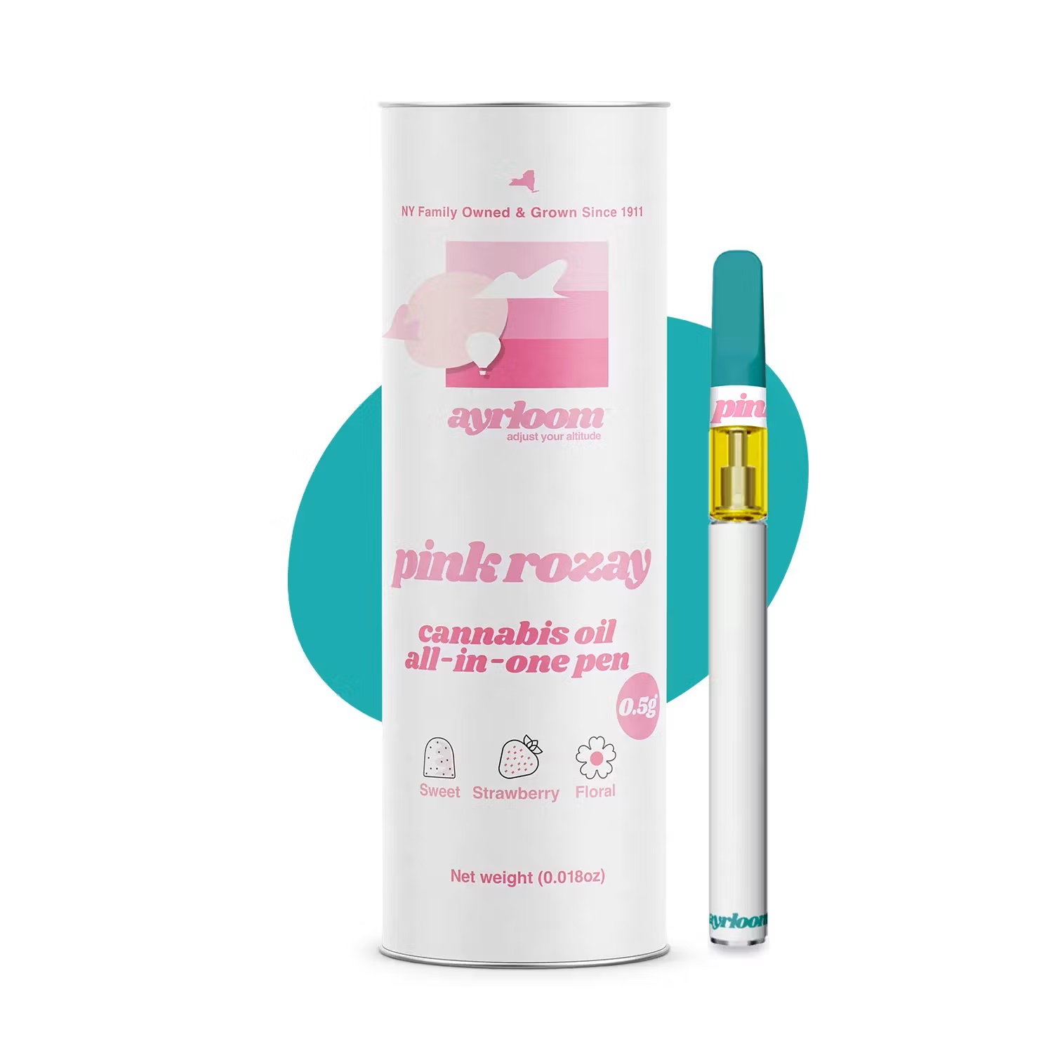 Photograph of product: Ayrloom | Pink Rozay | Disposable Vaporizer