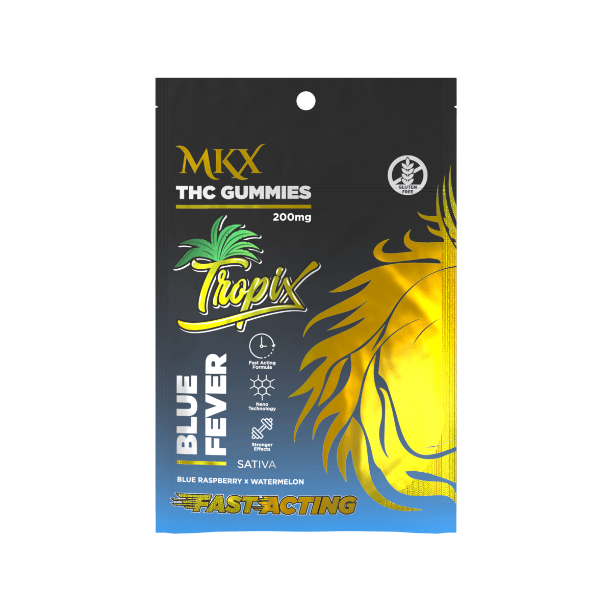 Photograph of product: Blue Fever TropiX Gummies | 100mg