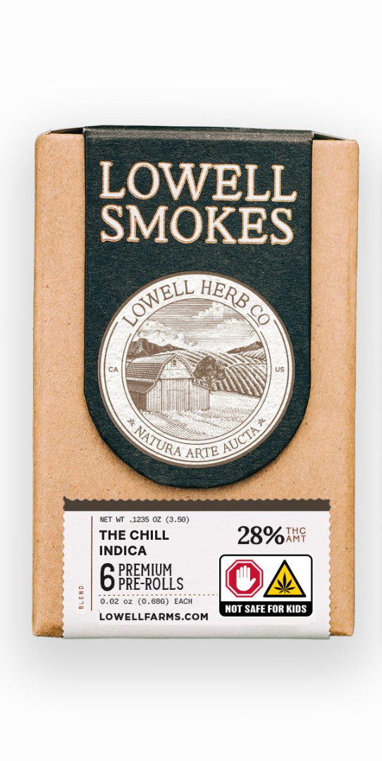 Photograph of product: Lowell Farms | Pre-Roll Pack | The Chill - 6pk | 3.5g