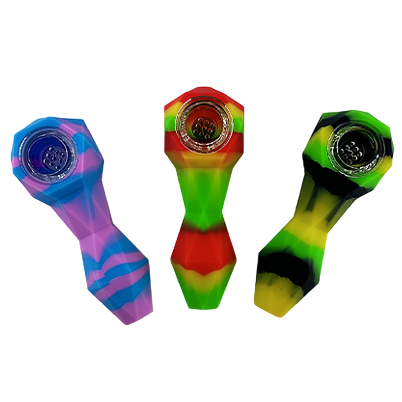 Photograph of product: LuvBuds - 4.25" Silicone Diamond Hand Pipe