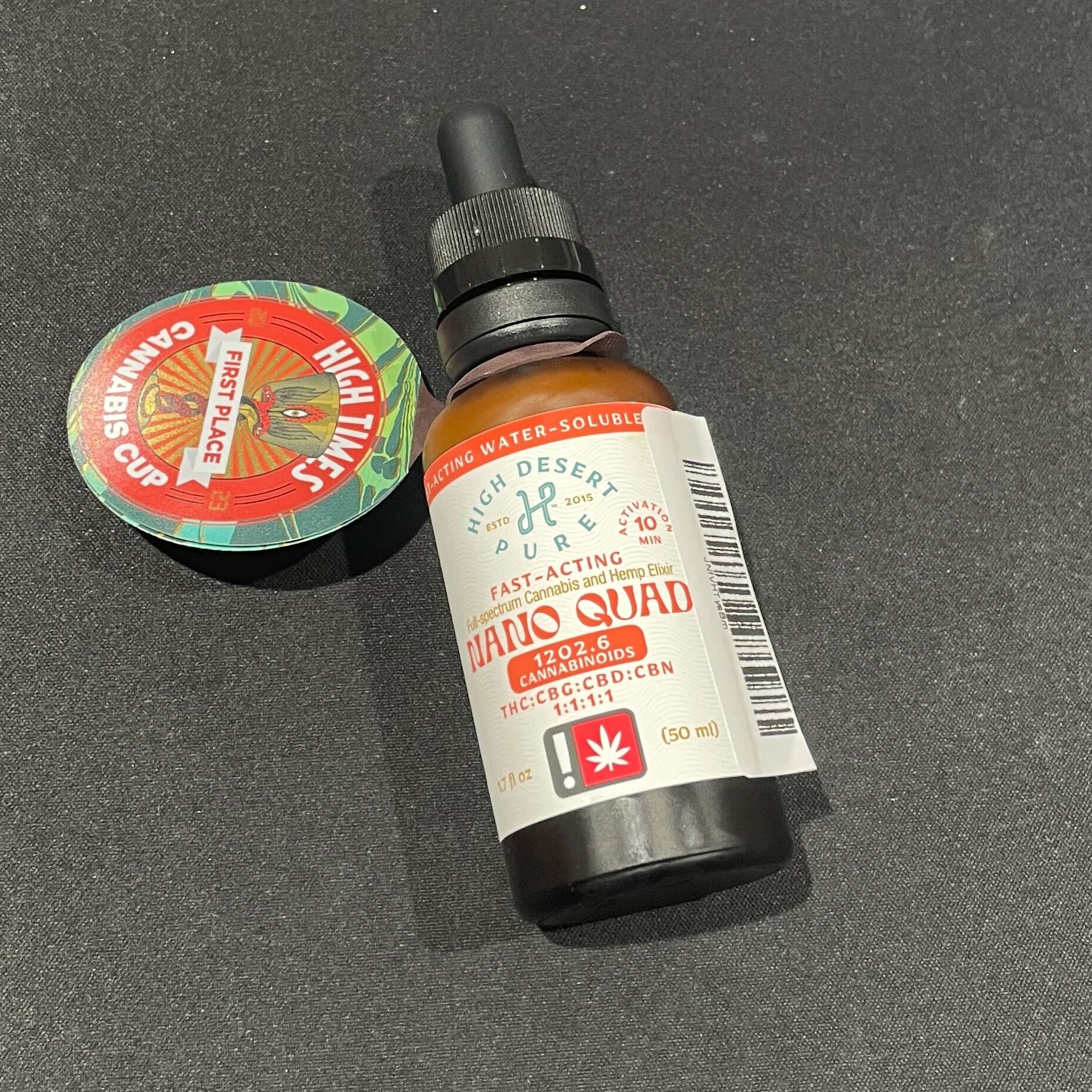 Photograph of product: Tincture 1.7oz Nano Quad 1:1:1:1 (HDP)