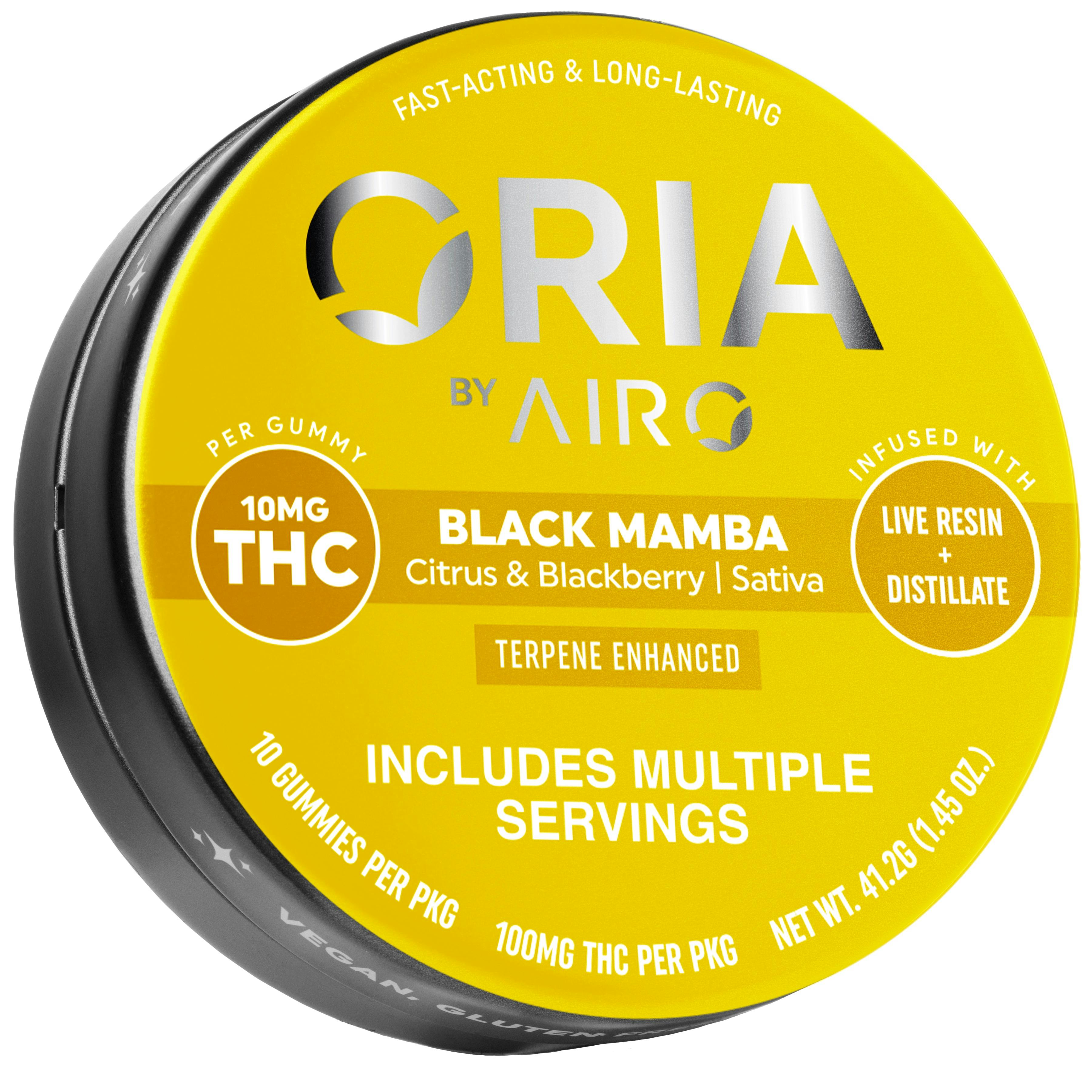 Photograph of product: MED ONLY - Oria 40mg Black Mamba Oui'd Gummies - 400mg