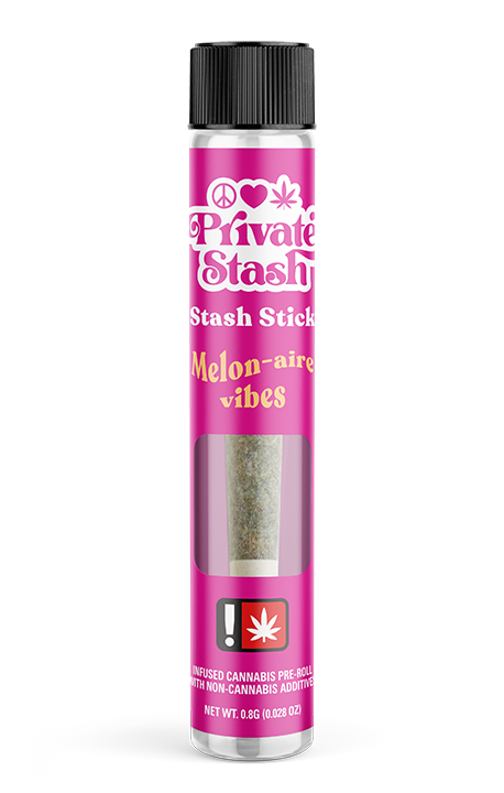 Photograph of product: Private Stash - STASH STICKS - MELON-AIRE VIBES - Infused PreRoll Pack - (2.5g) - H