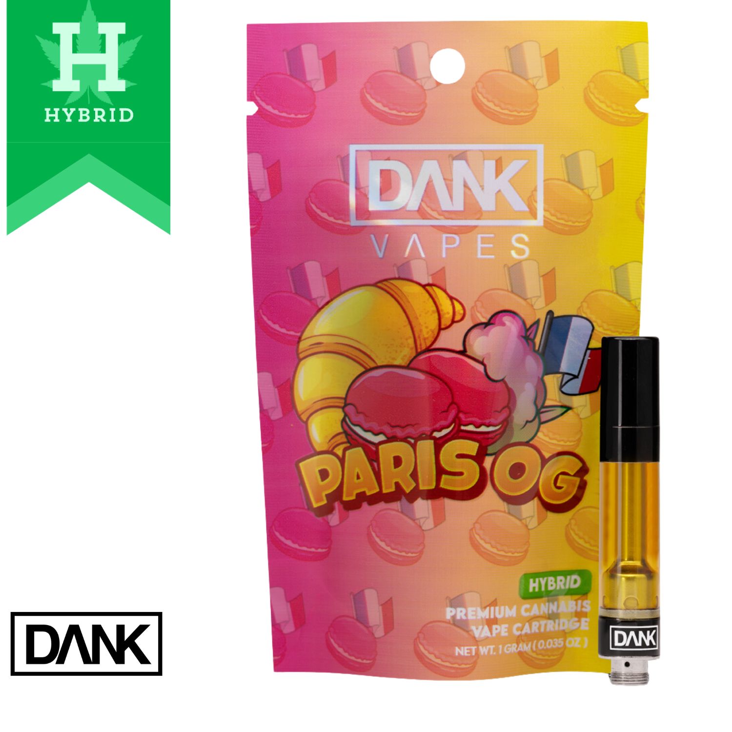 Photograph of product: Dank | Vaporizer | Cartridge 1pk | Paris OG | 1ml