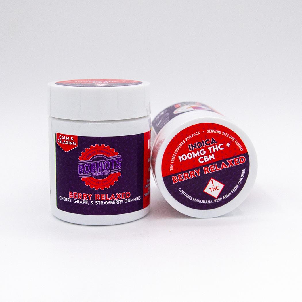 Photograph of product: Rec Robhots Gummies 100mg - Berry Relaxed