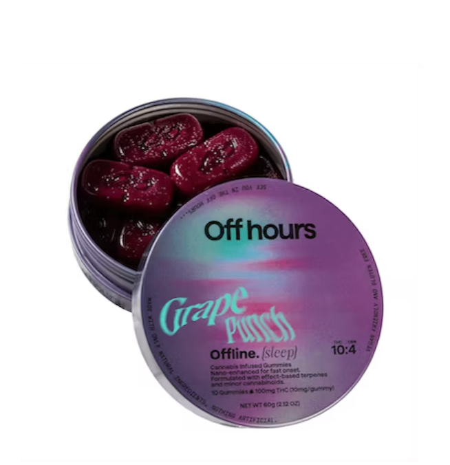 Photograph of product: Off Hours | Grape Punch "Offline" | Gummies | 10pk | 100mg