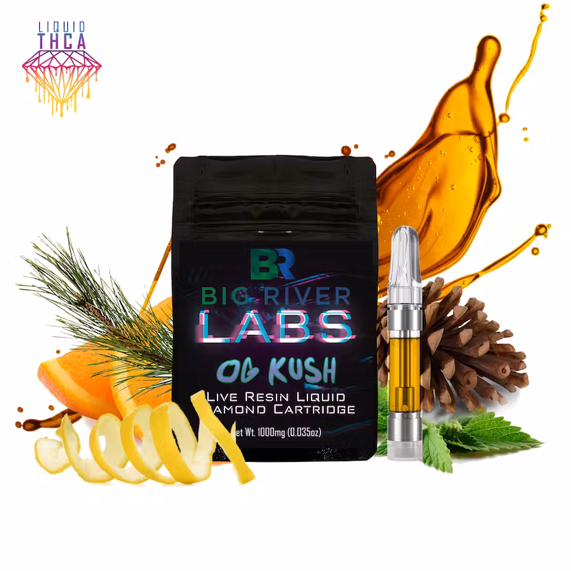 Photograph of product: Big River | 1g | OG Kush | Live Resin Cart