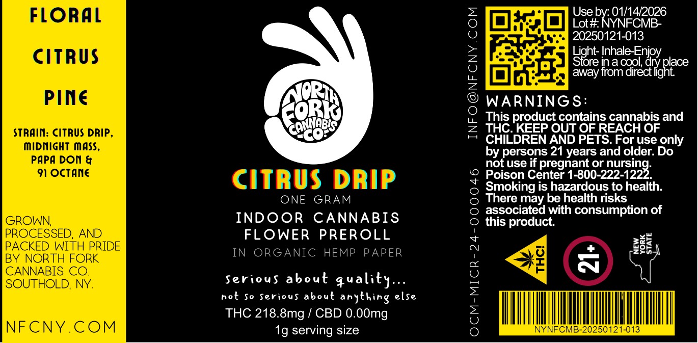Photograph of Product: North Fork - Citrus Drip Preroll