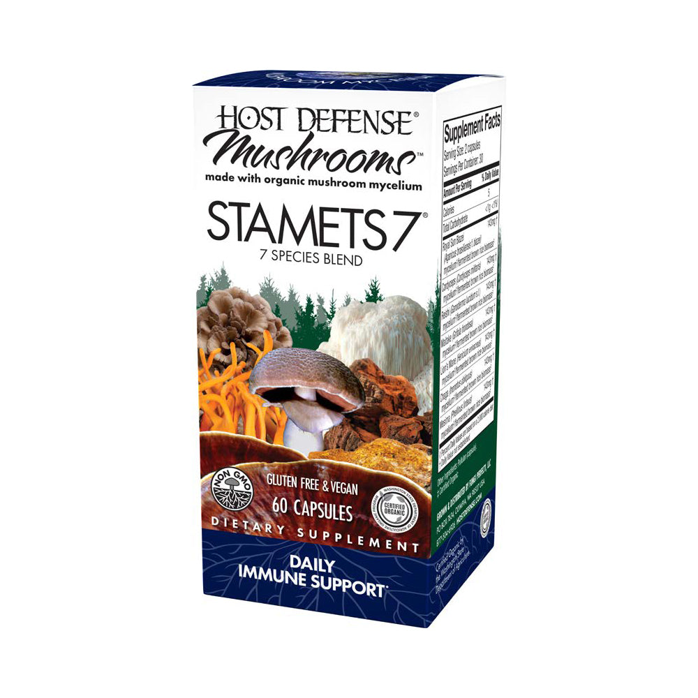 Photograph of product: Host Defense Mushrooms Stamets 7 Capsules 60ct