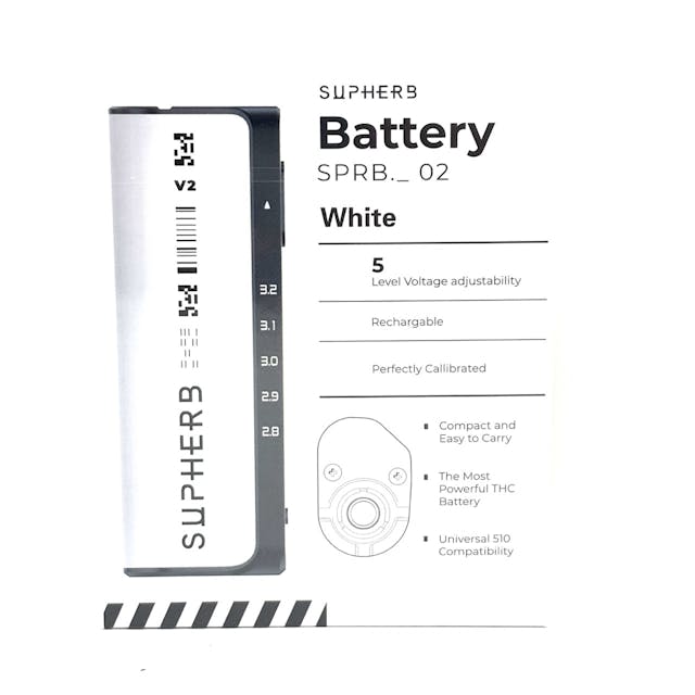 Photograph of product: Supherb V2 Battery - White - 