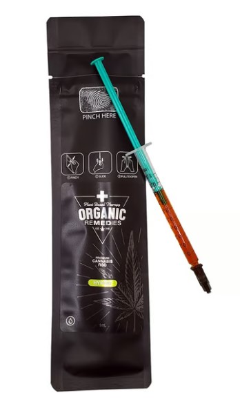 Photograph of product: Peach Crescendo RSO Syringe