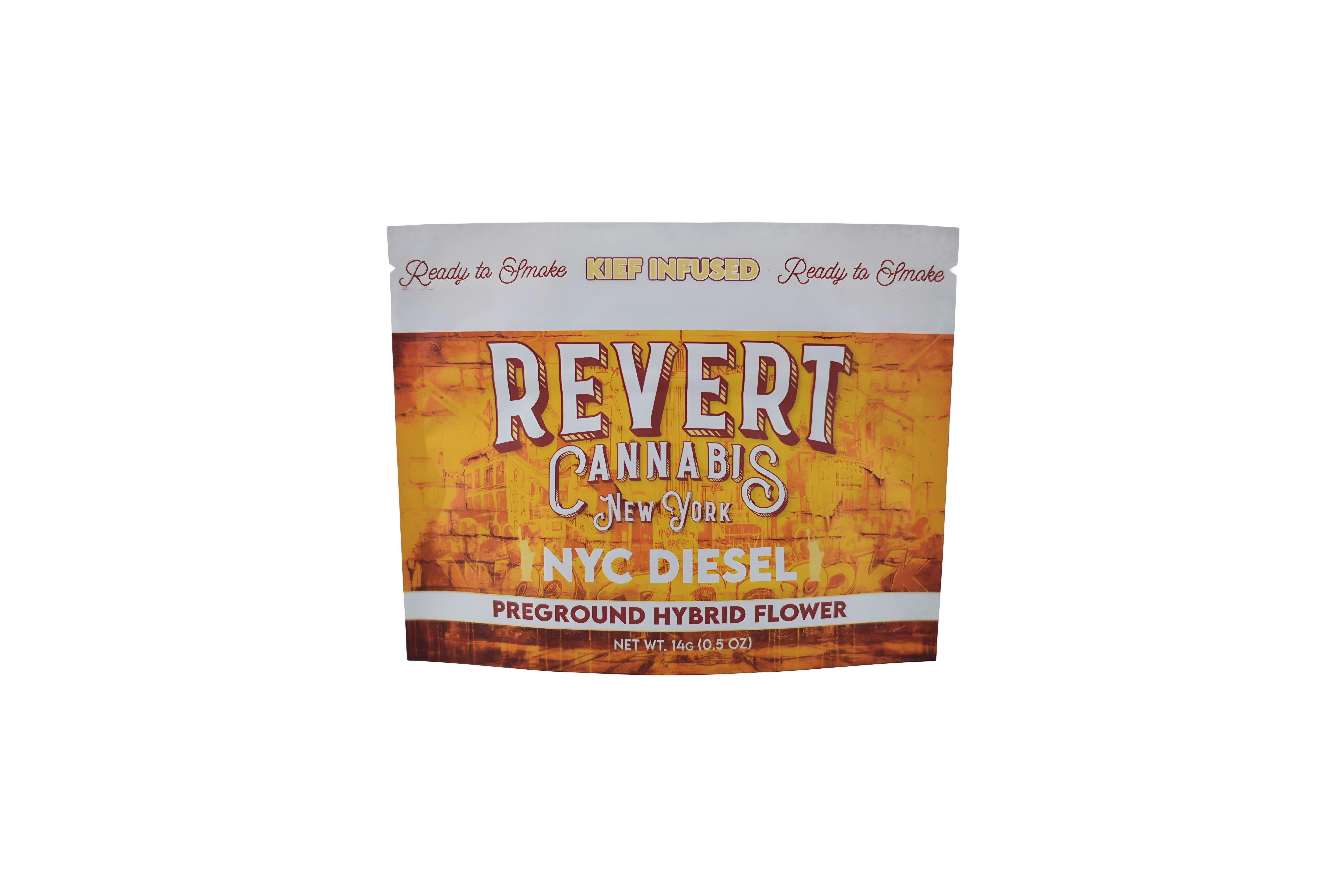 Photograph of product: Revert - NYC Diesel - Pre-Ground Kief Infused Flower - 14g