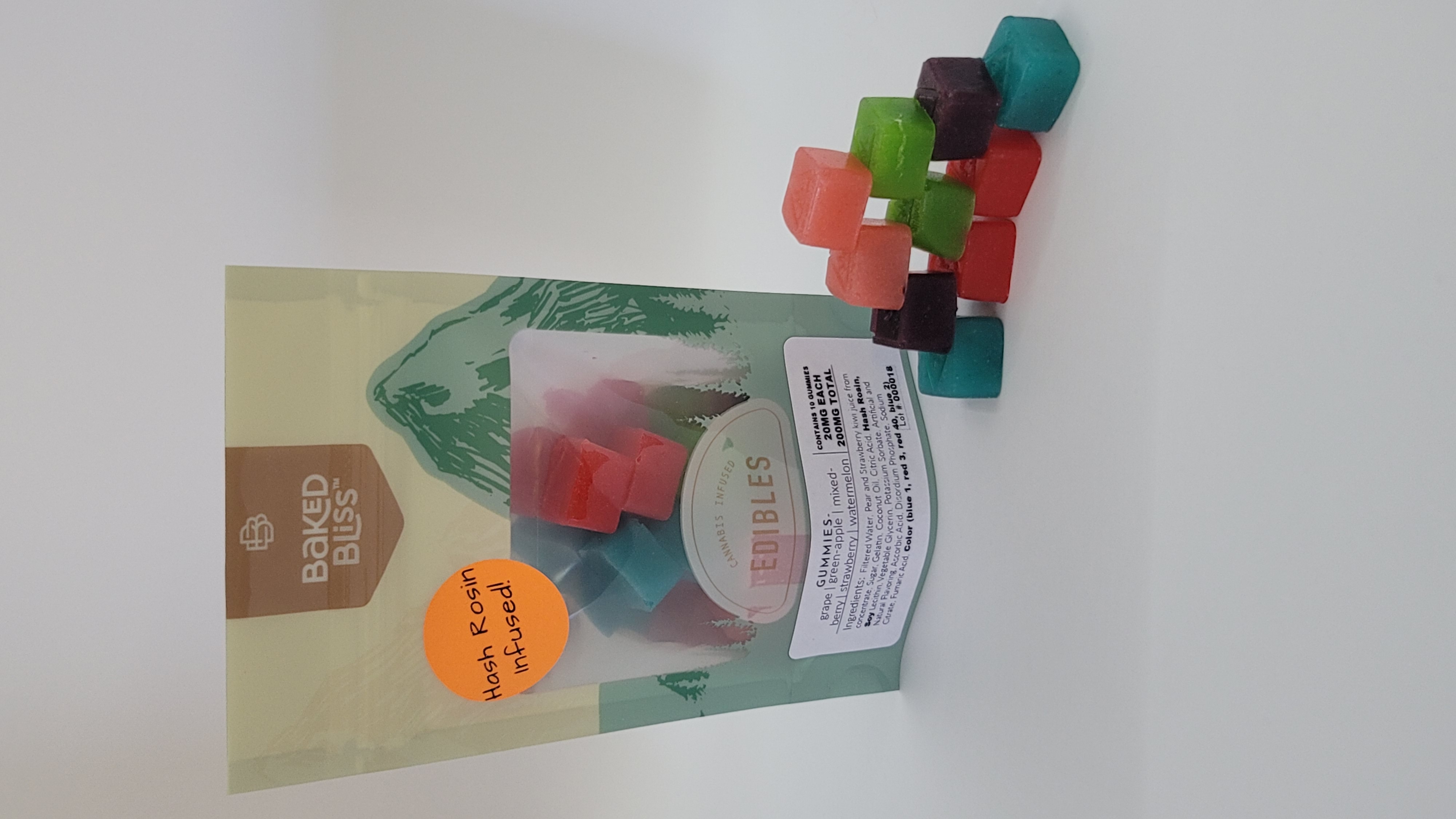 Photograph of product: Gummies. au chocolat Rosin. 200mg. Baked Bliss