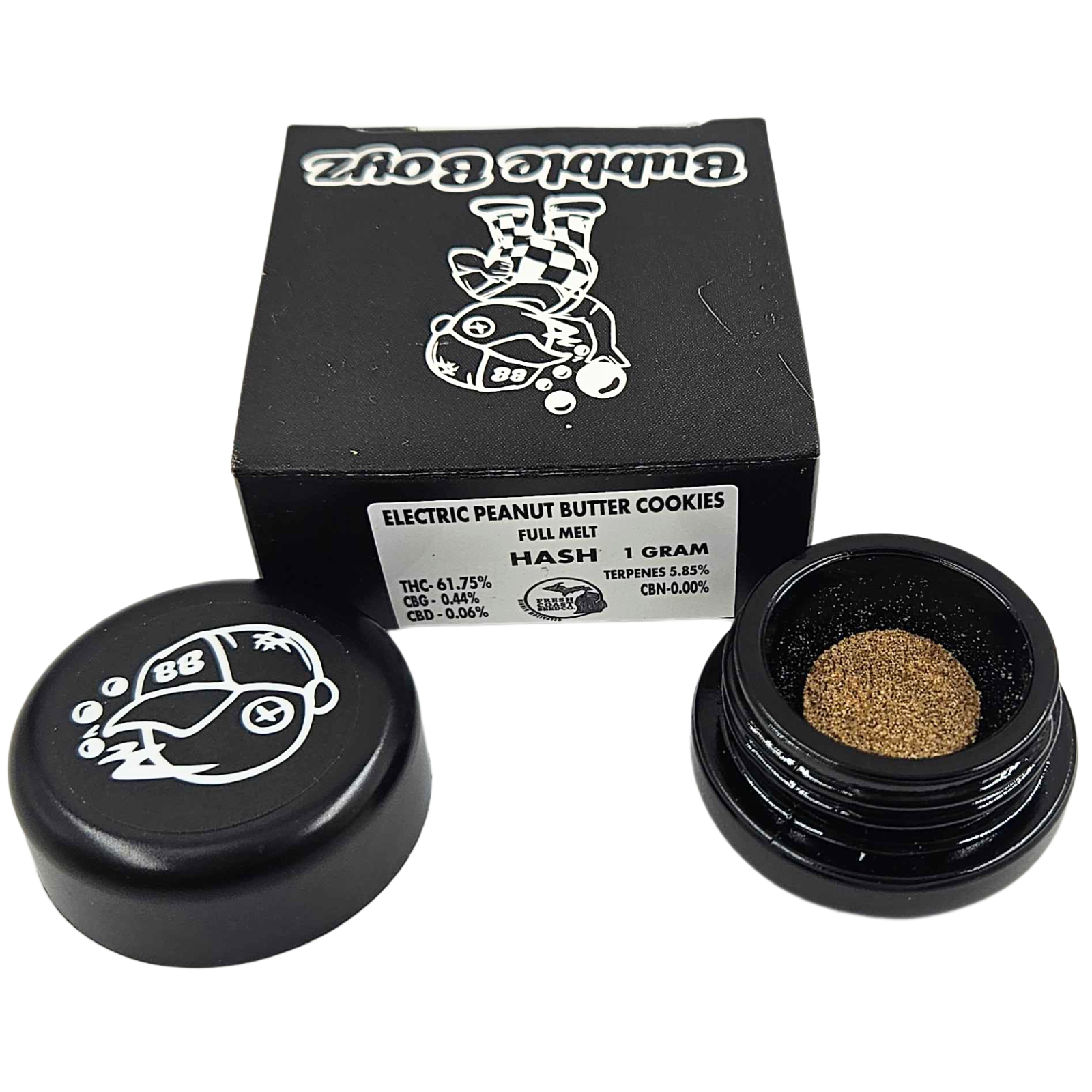 Photograph of Product: BUBBLE BOYZ | Concentrate | Bubble Hash | Full Melt | Electric Peanut Butter Cookies