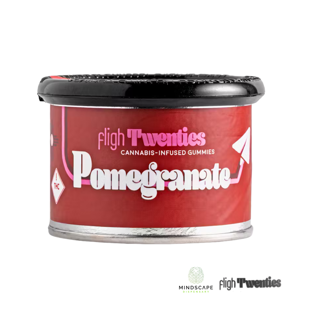 Photograph of product: Fligh Pomegrante Gummies 100mg