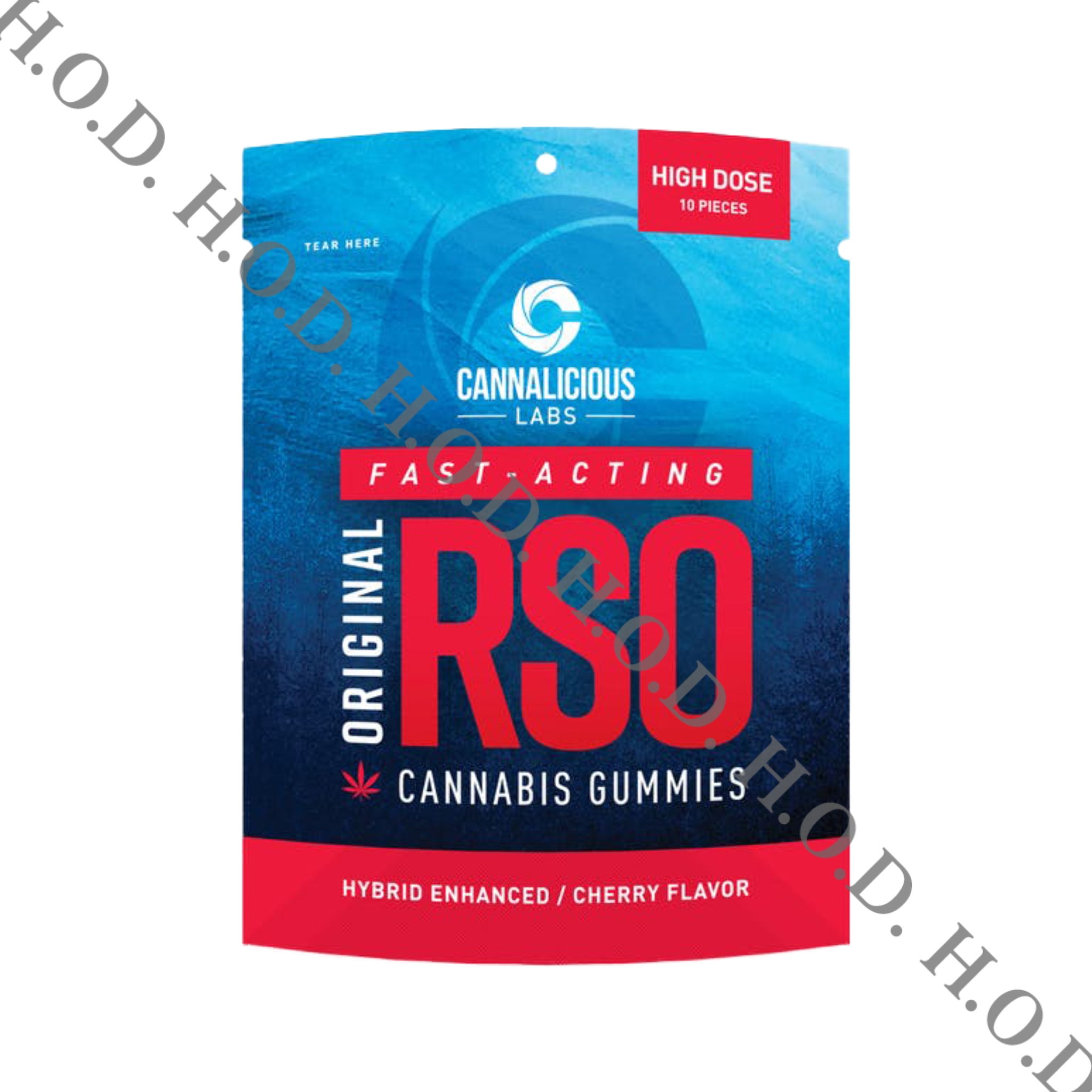 Photograph of product: Cannalicious Cherry Hybrid RSO Gummies 200mg
