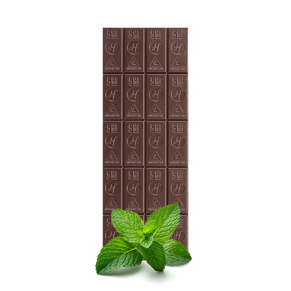 Photograph of product: 100mg Oui'd Dark Choc Mint Bar