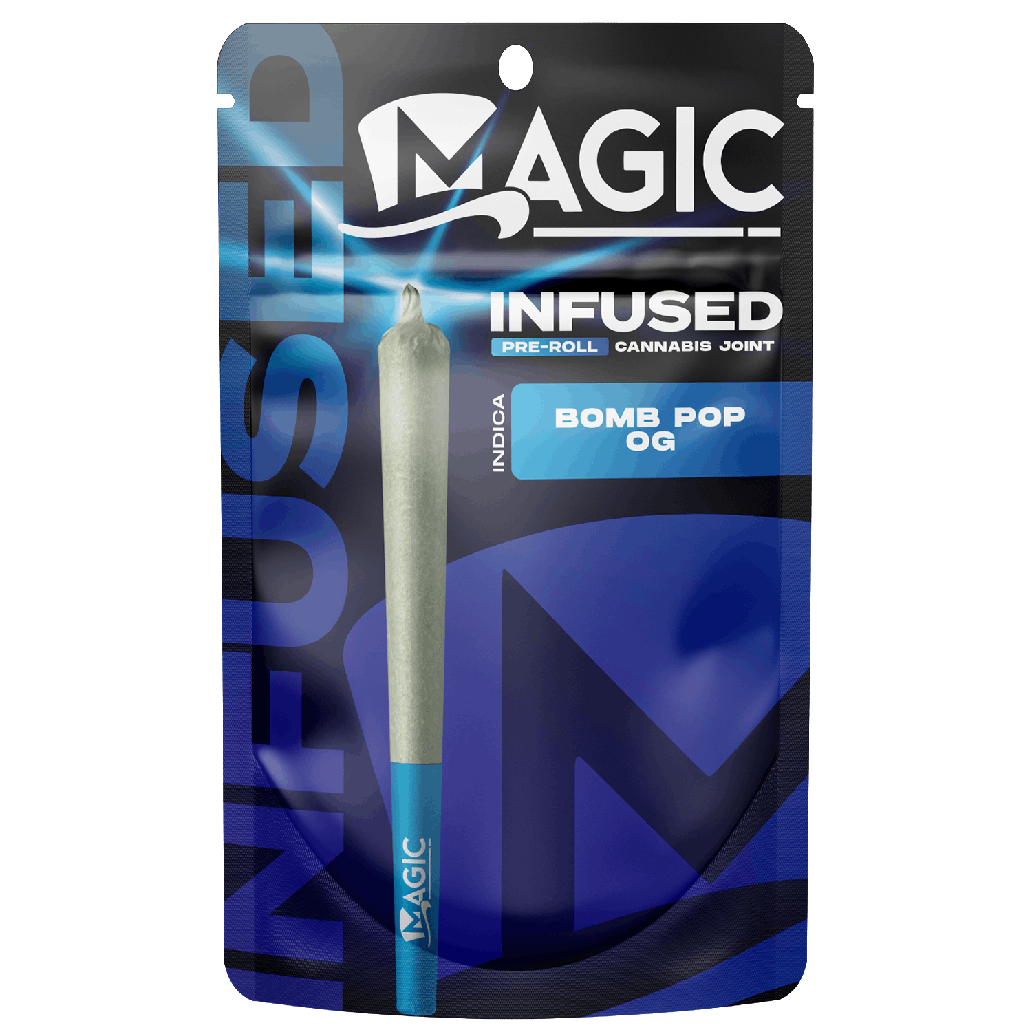 Photograph of Product: Magic Bomb Pop OG Infused Preroll Rec