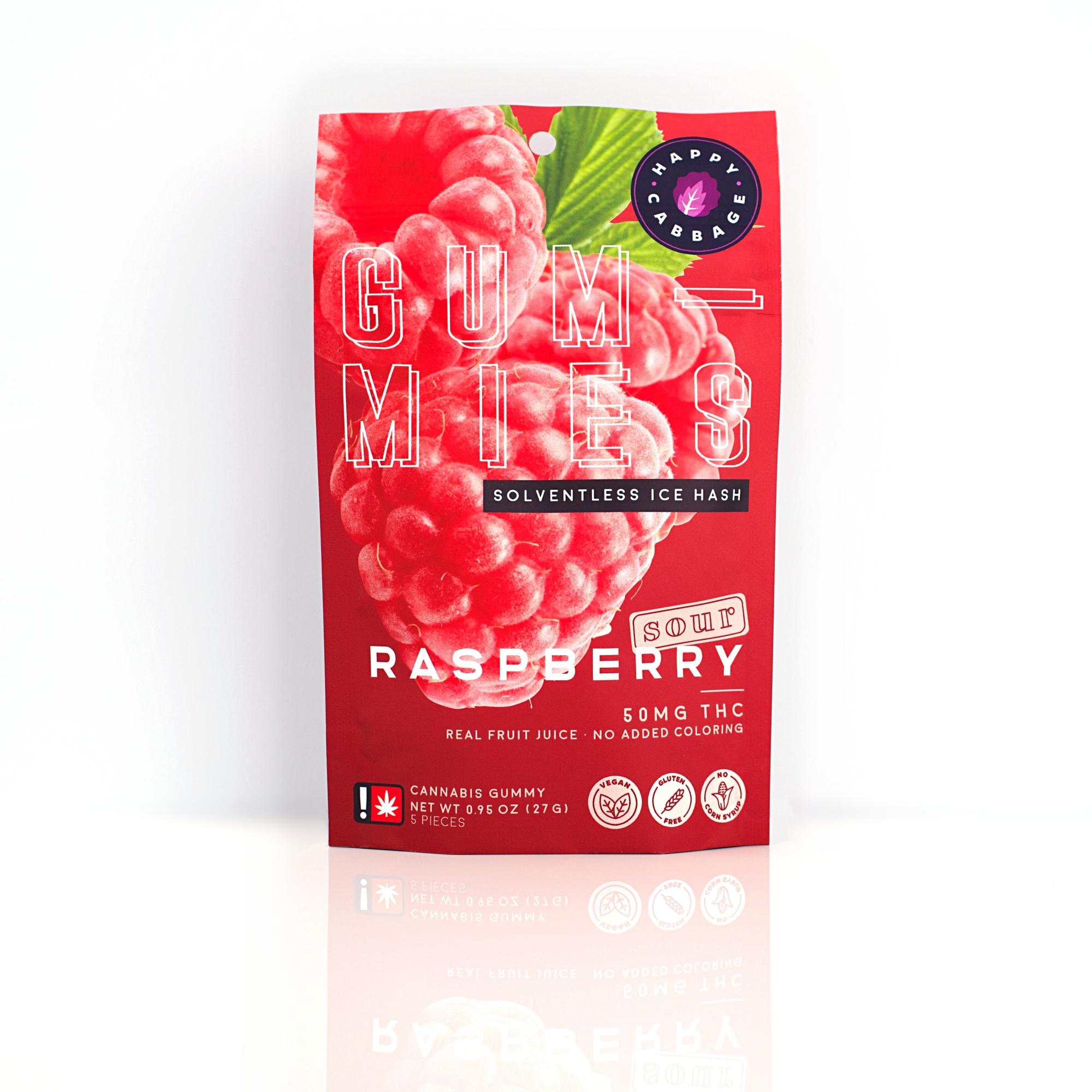 Photograph of product: 100mg Raspberry Rosin Gummies 10-Pack