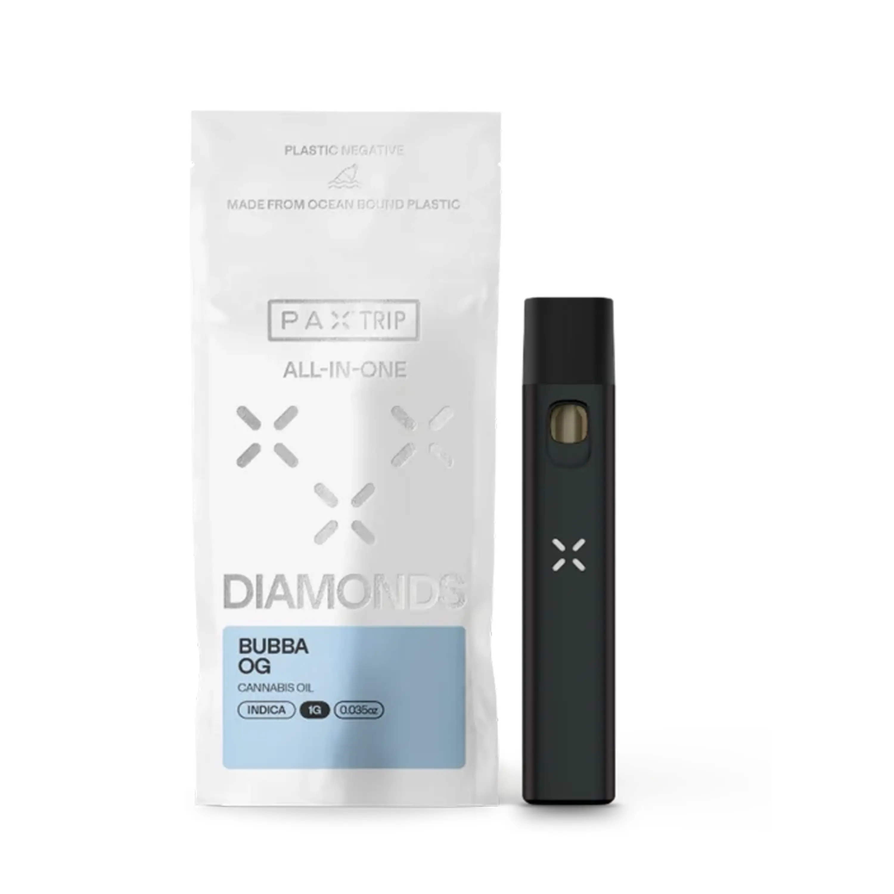 Photograph of product: Disposable | Bubba OG Live Diamonds | 1g | PAX