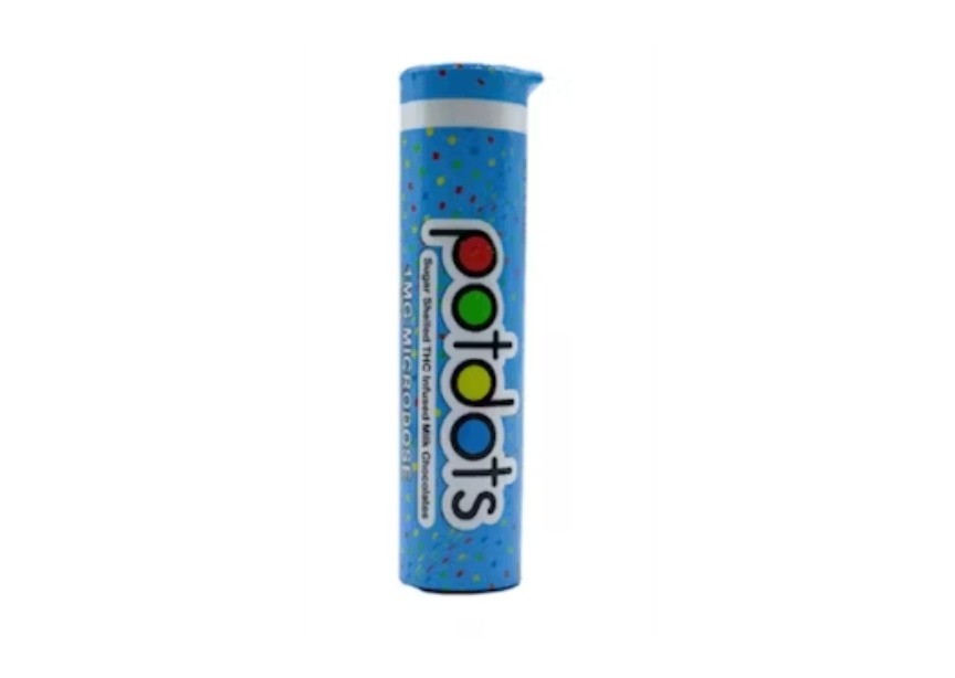 Photograph of product: Pot Dots | Dark Chocolate Candies | 10pcsx1mg