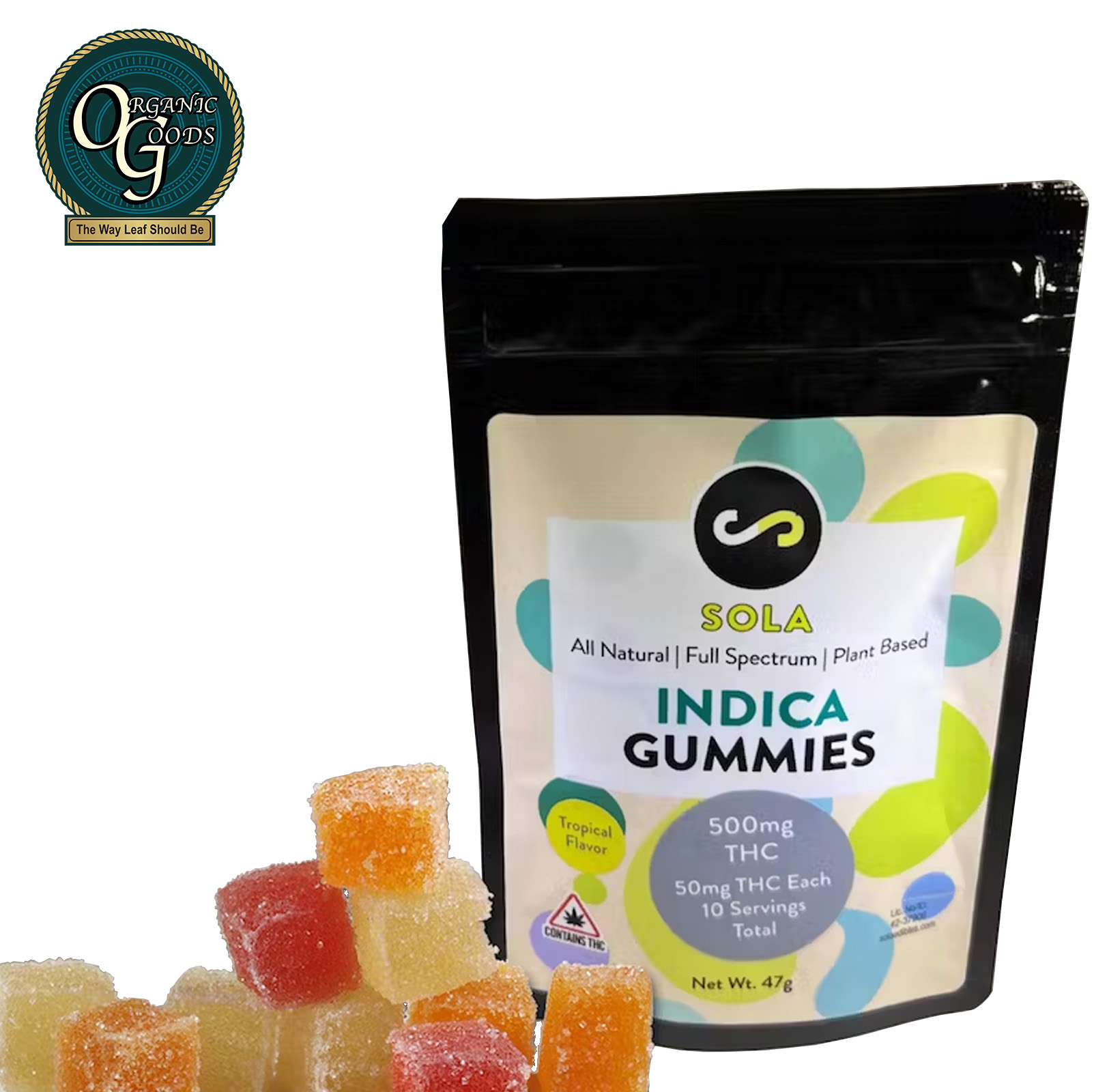 Photograph of product: Sola Oui'd Tropical Gummies 500 MG